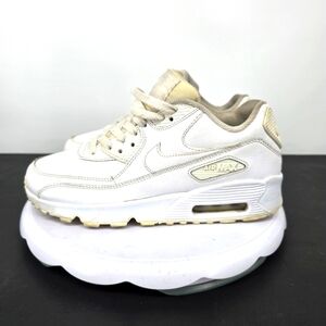Nike Air Max 90 Running Shoes Youth 6.5Y Women's 8 Leather White 833412-100